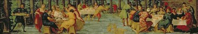 ベルシャザー王の宴会、154344年頃（パネル） 作： Jacopo Robusti Tintoretto